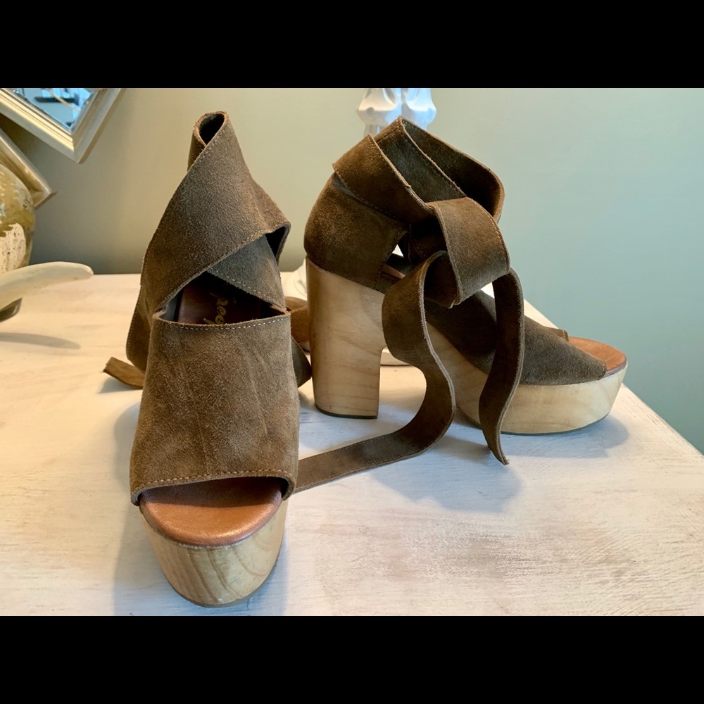 Free People Suede Clogs